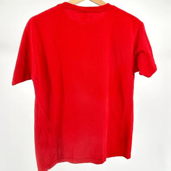 Y2K Miami Dade Police Red Drug Free Graphic 100% Cotton T-Shirt - Picture 3 of 6